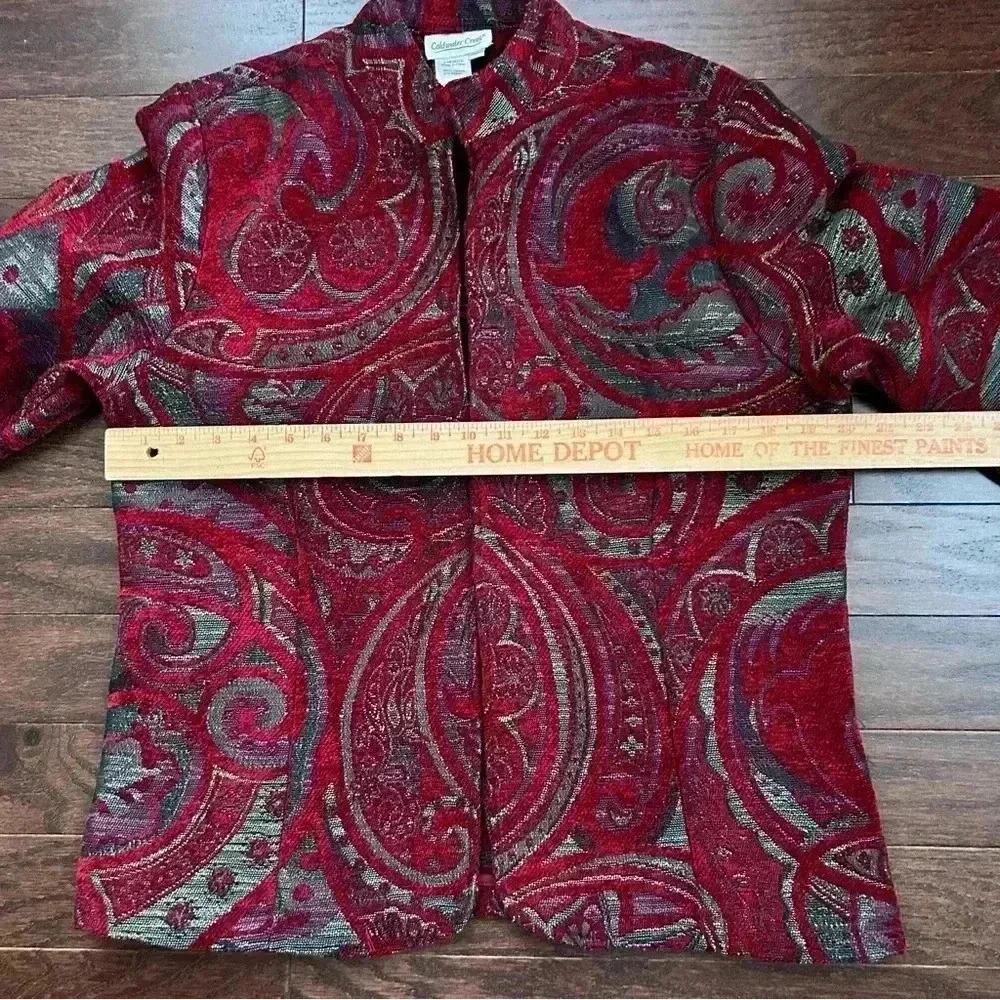 Coldwater Creek Vintage “Tapestry” Like Paisley Print Blazer - Picture 5 of 8